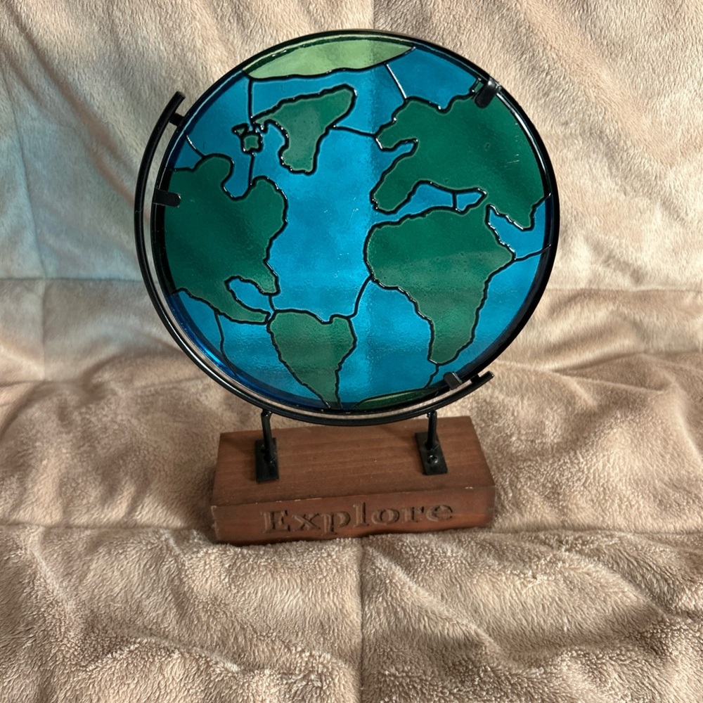 Explore Stained Glass Globe Art Piece